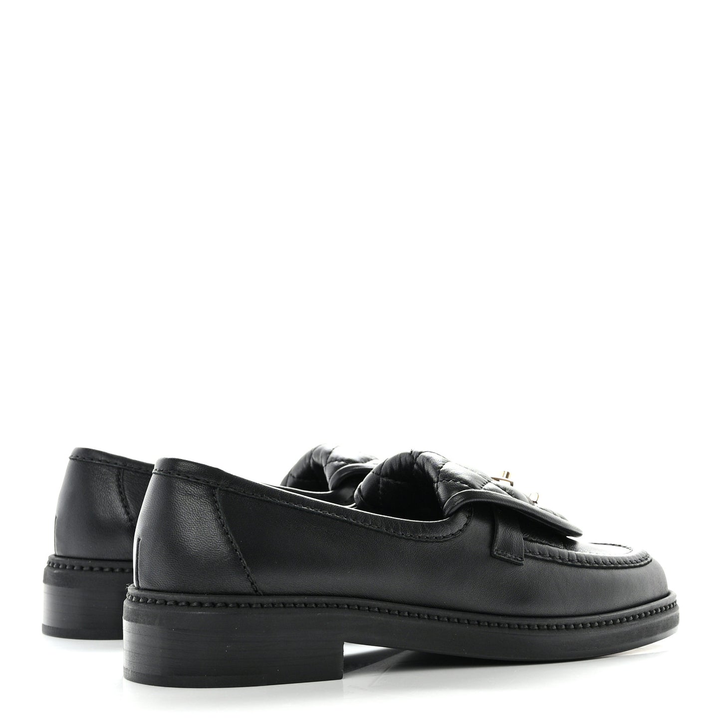 Lambskin Quilted CC Turnlock Loafers 36 Black