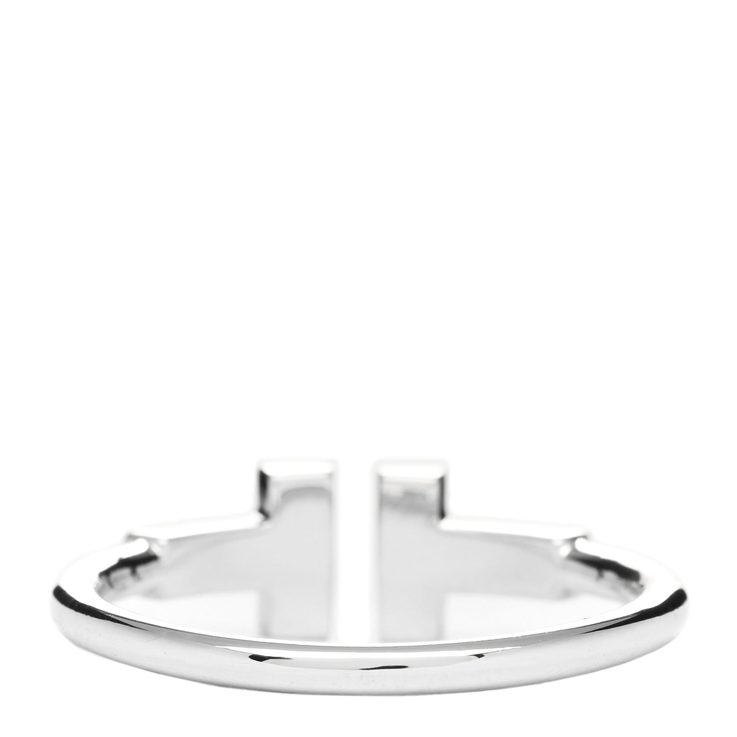 18K White Gold Diamond T Wire Ring 52 6