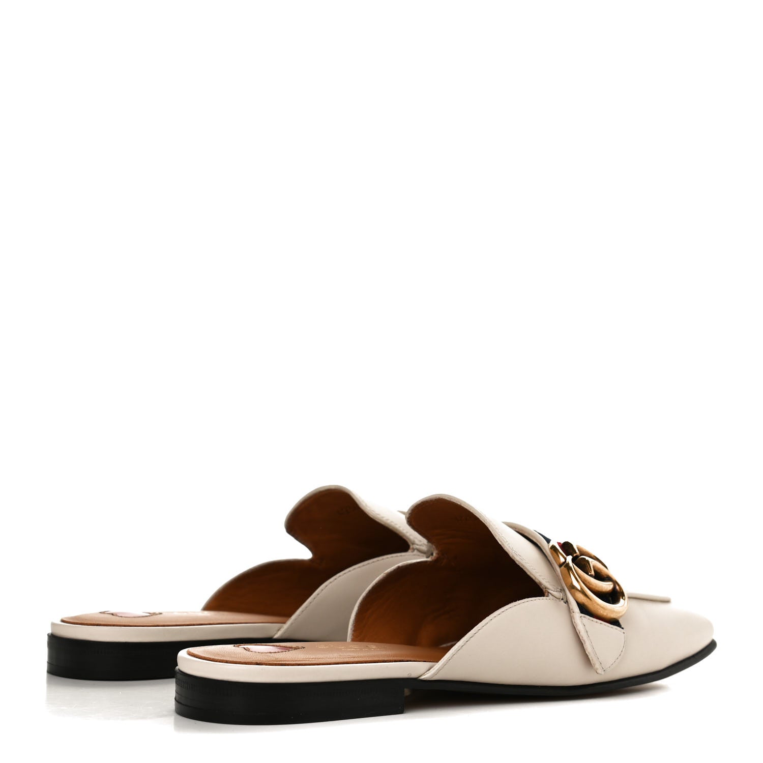 Gucci Calfskin Web Womens Peyton GG Slippers 36.5 Mystic White 7 of 12