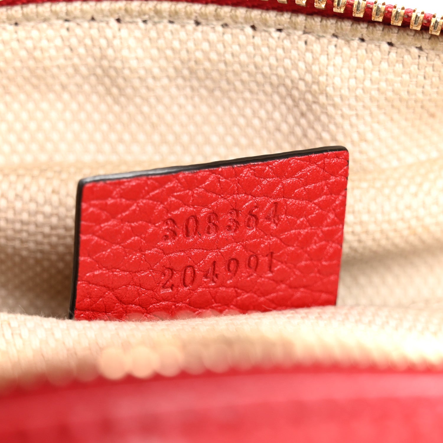 Gucci Pebbled Calfskin Small Soho Disco Bag Tabasco Red 7 of 12