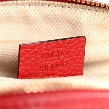 Gucci Pebbled Calfskin Small Soho Disco Bag Tabasco Red 7 of 12