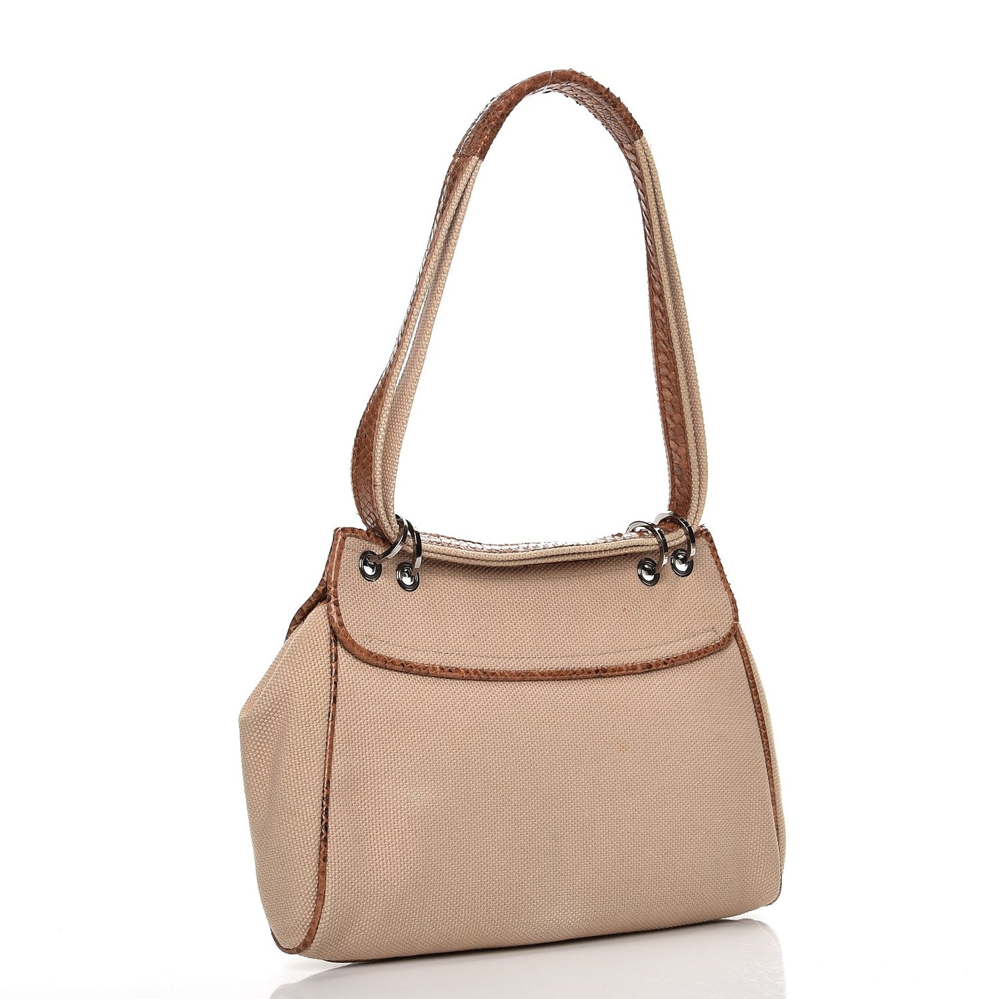 Python Canvas Flap Shoulder Bag