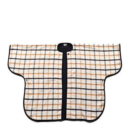 Hermes Wool Cashmere Sikkim Calfskin Reversible Camail Poncho  Navy Camail 1 of 5