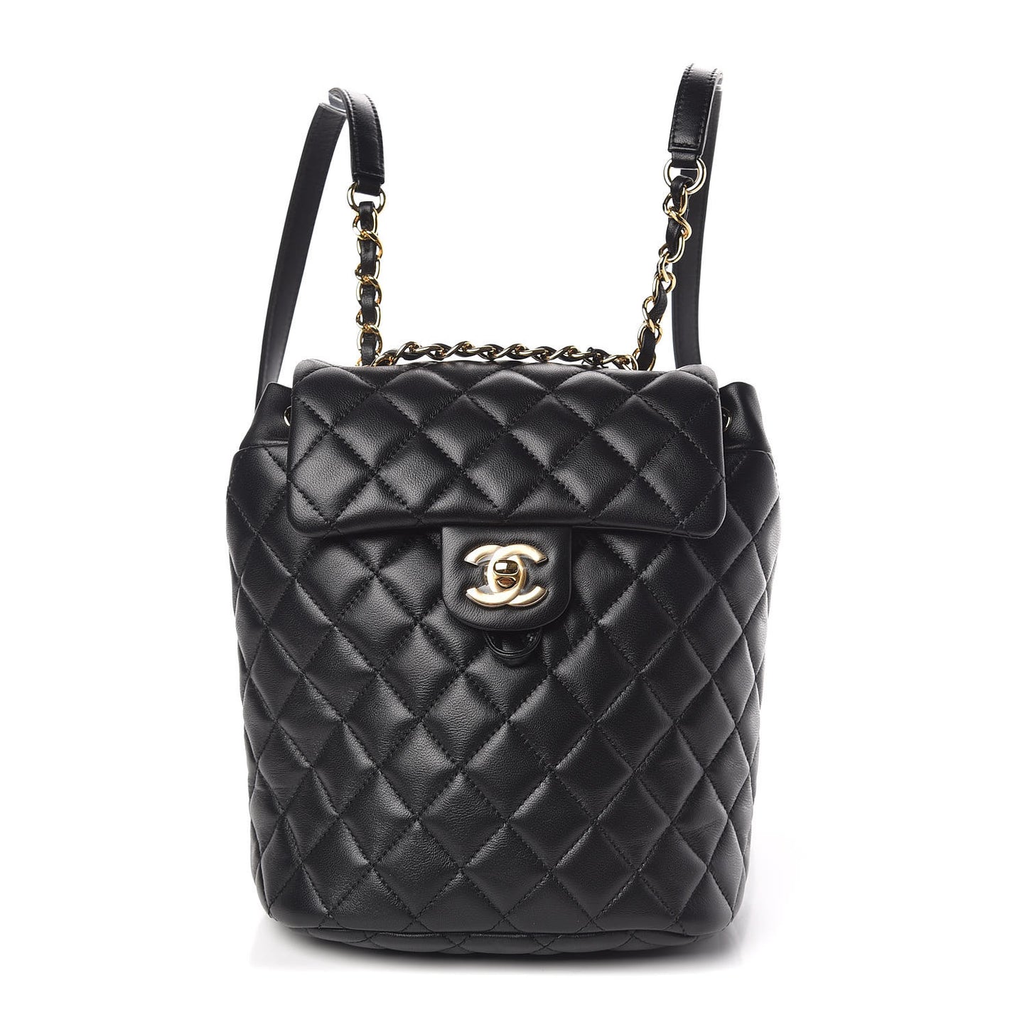 Lambskin Quilted Mini Urban Spirit Backpack Black