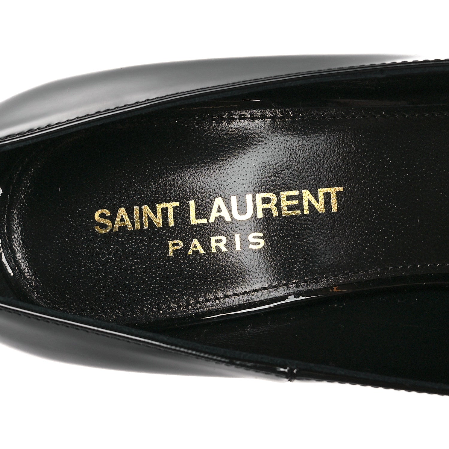 Saint Laurent Patent Opyum 110 Pumps 36.5 Black Gold 8 of 8