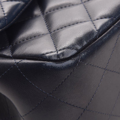 Chanel Lambskin Quilted Jumbo Double Flap Navy 11 of 14