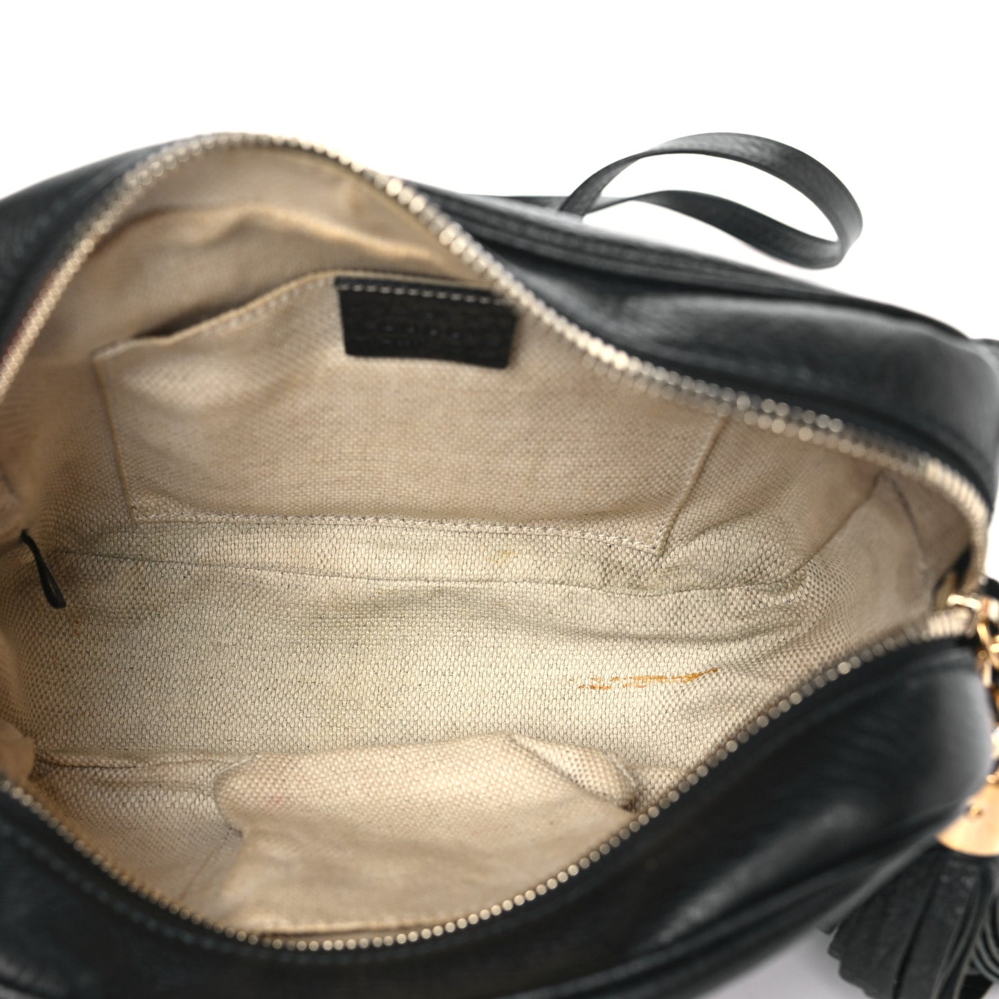 Pebbled Calfskin Small Soho Disco Bag Black