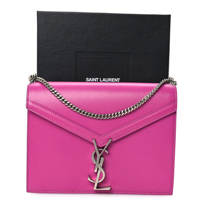 Saint Laurent Smooth Calfskin Monogram Cassandra Clasp Bag Electric Fuchsia 12 of 12