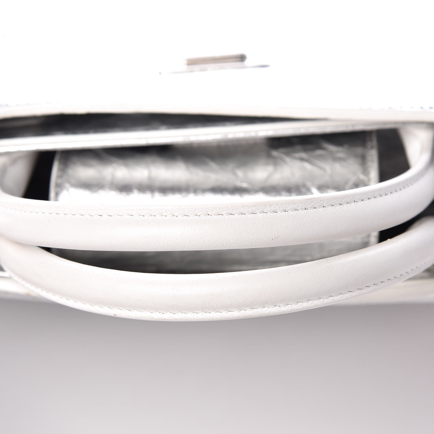 Christian Dior Metallic Calfskin Large Diorever Flap Silver 18 of 19
