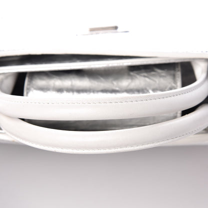 Christian Dior Metallic Calfskin Large Diorever Flap Silver 18 of 19