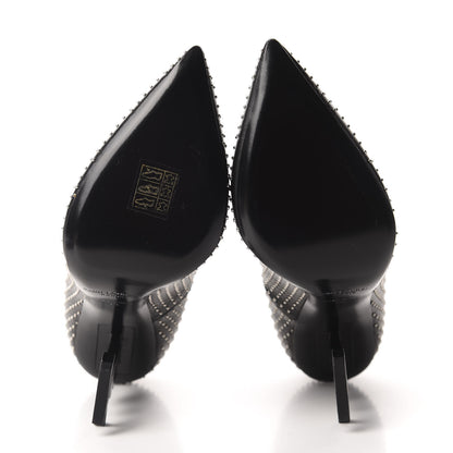 Saint Laurent Calfskin Studded Opyum 100 Pumps 35 Black 6 of 10