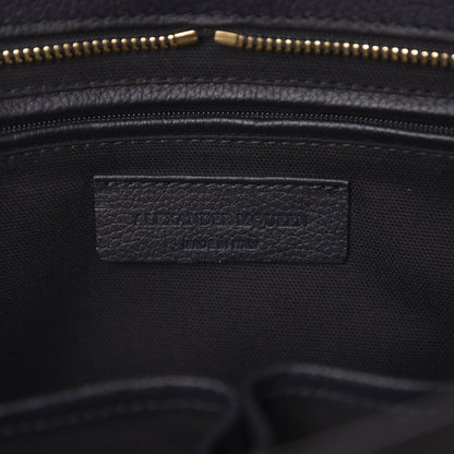 Alexander McQueen Pebbled Calfskin Small Skull Padlock Zip Around Tote Black 6 of 10