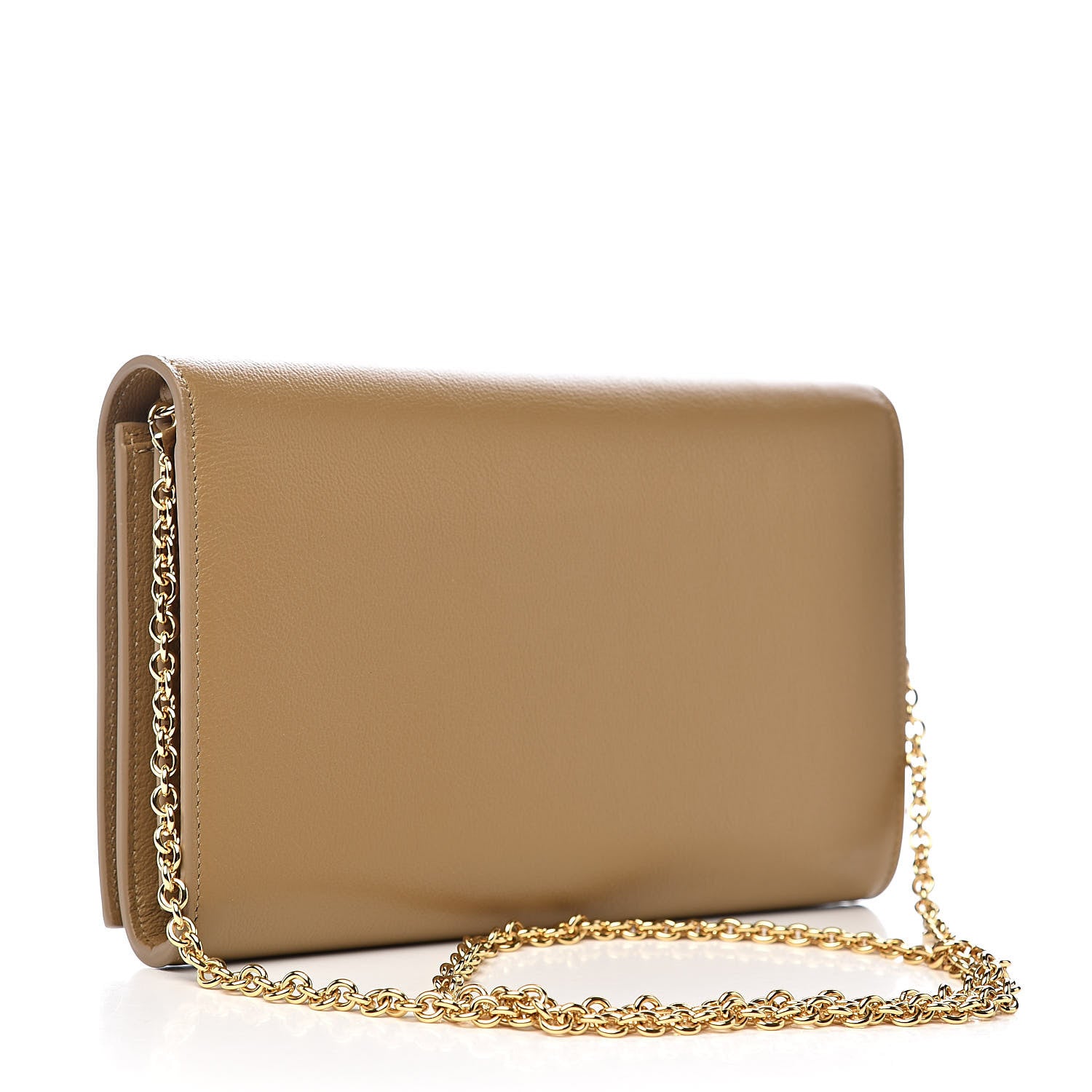Saint Laurent Calfskin Belle de Jour Chain Clutch Beige 3 of 10
