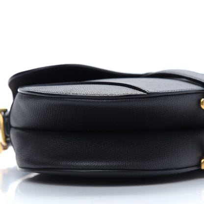 Christian Dior Grained Calfskin Saddle Bag Black 8 of 9