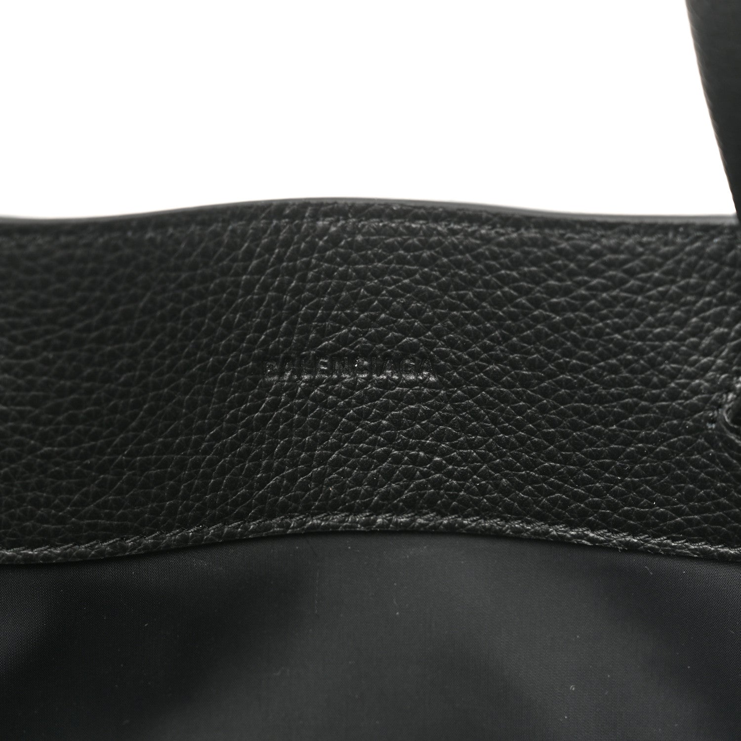 Balenciaga Grained Calfskin Embossed Car East West Tote Black 6 of 10