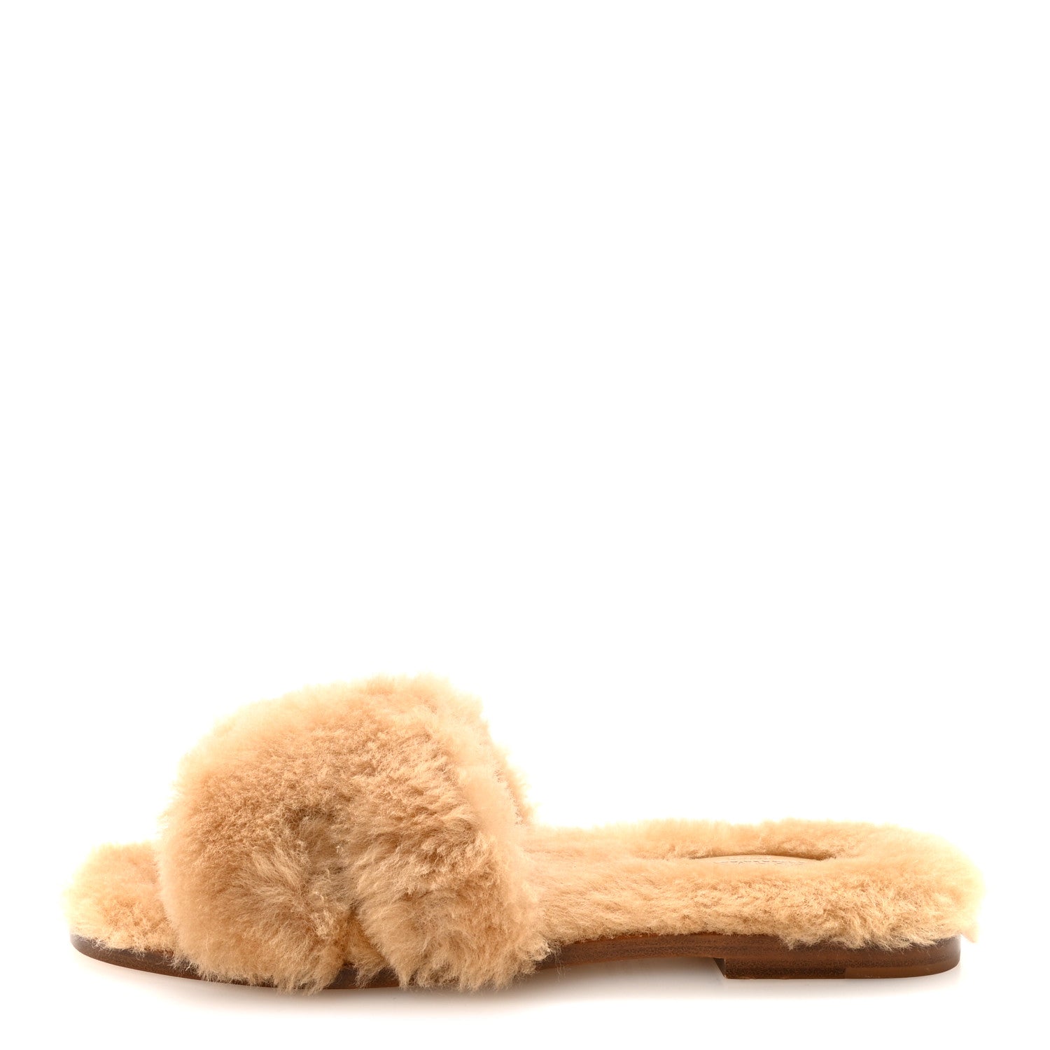 Hermes Woolskin Oran Sandals 37 Beige Argile 1 of 8