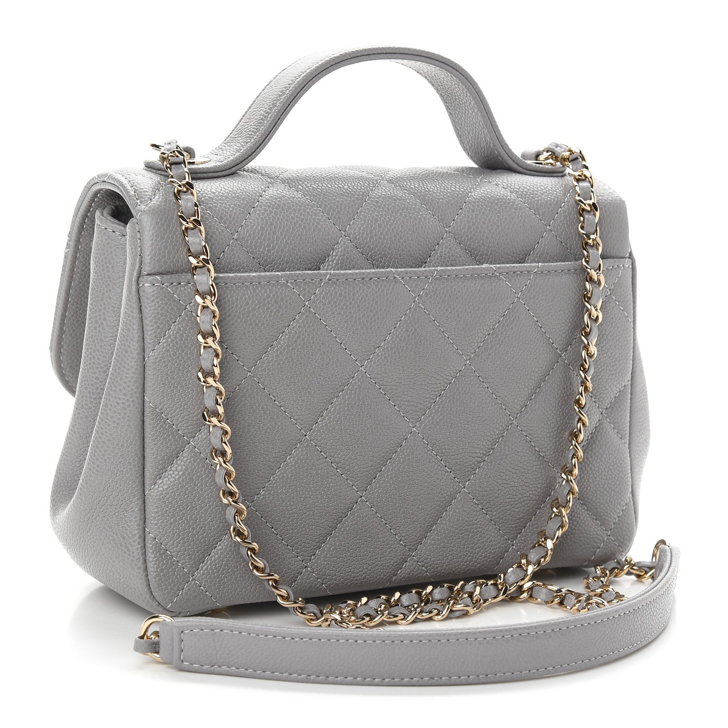 Chanel Caviar Quilted Small Business Affinity Flap Grey 3 of 9