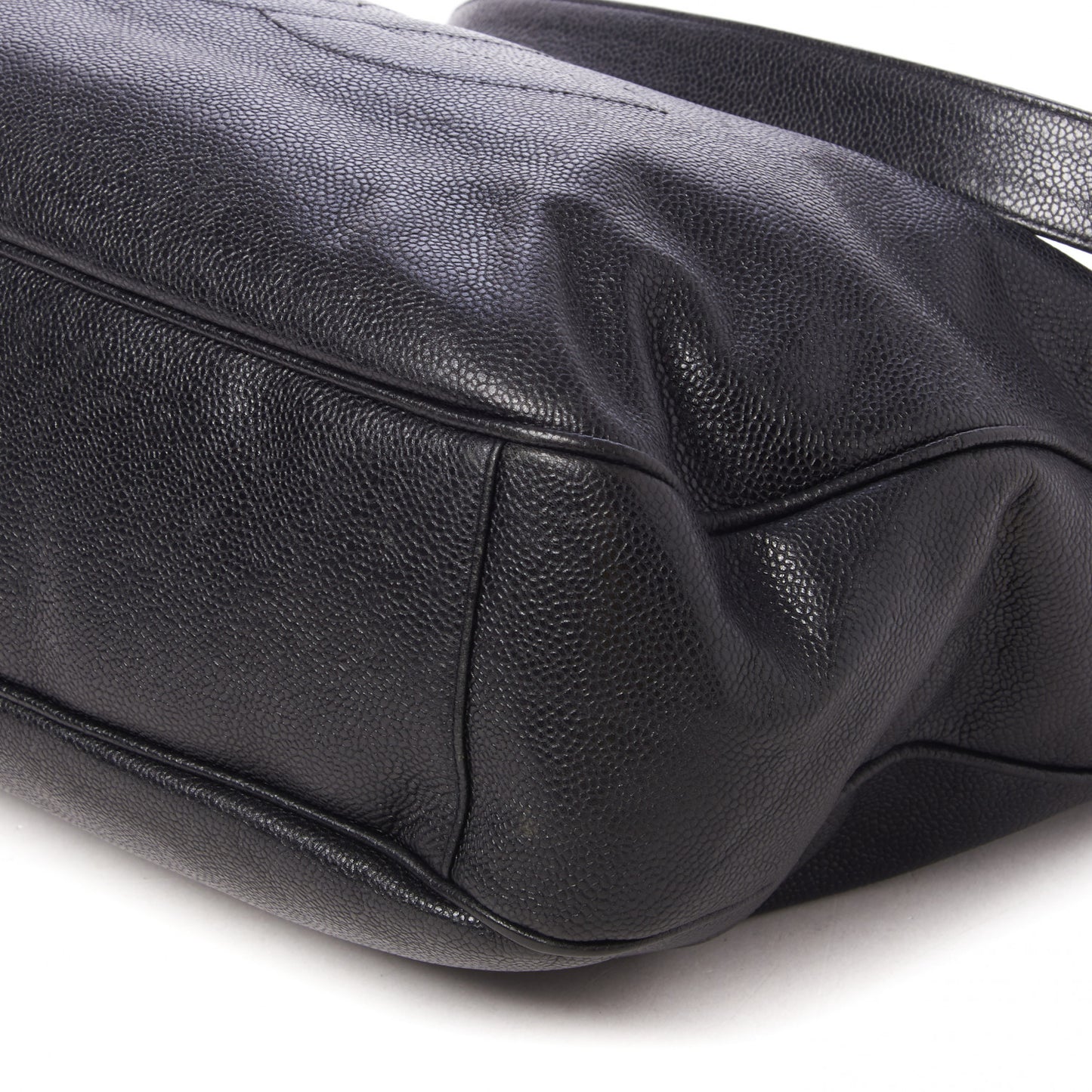 Caviar Large CC Shoulder Bag Black