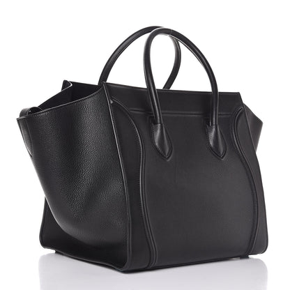 Celine Grained Calfskin Medium Phantom Luggage Black 3 of 11