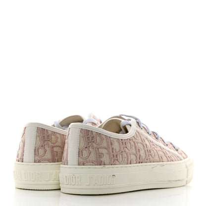 Christian Dior Canvas Oblique Walk'N'Dior Low Top Sneakers 37.5 Powder Nude 4 of 9