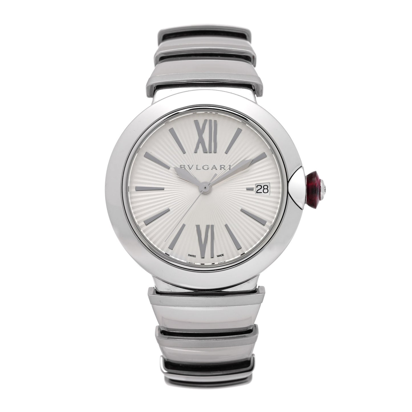 Stainless Steel Diamond 36mm Lucea Automatic Watch Silver