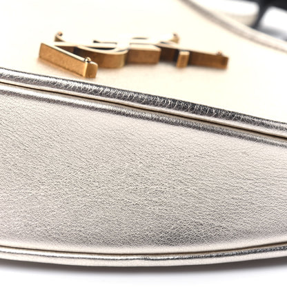 Saint Laurent Metallic Calfskin Heart Monogram Crossbody Pale Gold 10 of 15