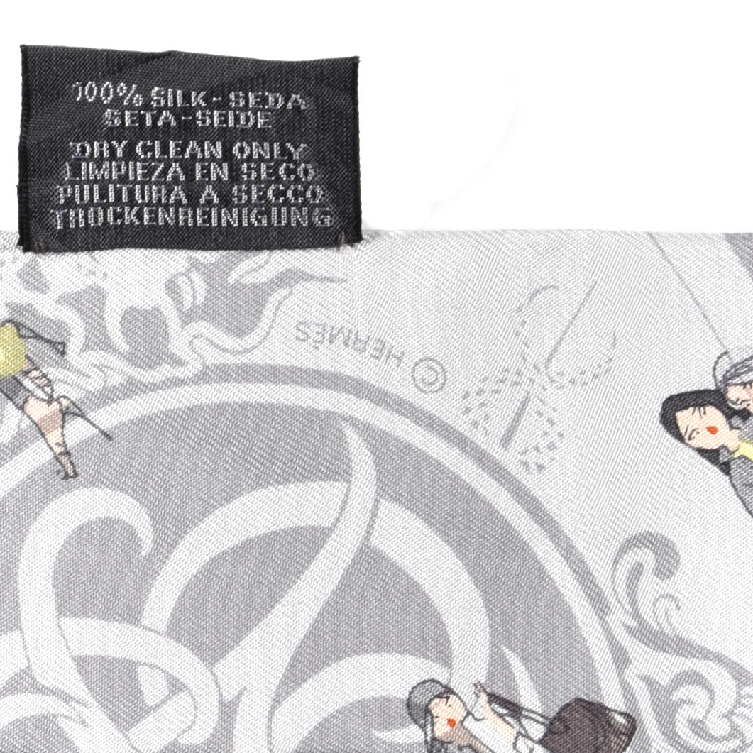 Silk Ex-Libris Les Parisie Twilly Gris Perle Jaune Soufre