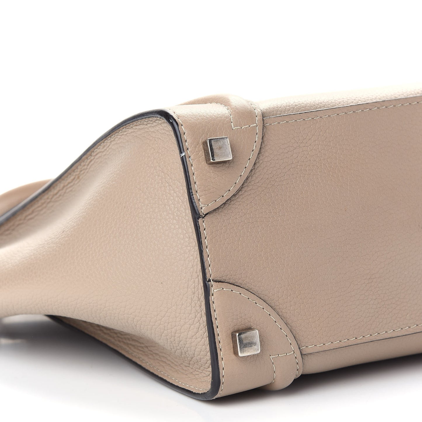 Drummed Calfskin Micro Luggage Dune
