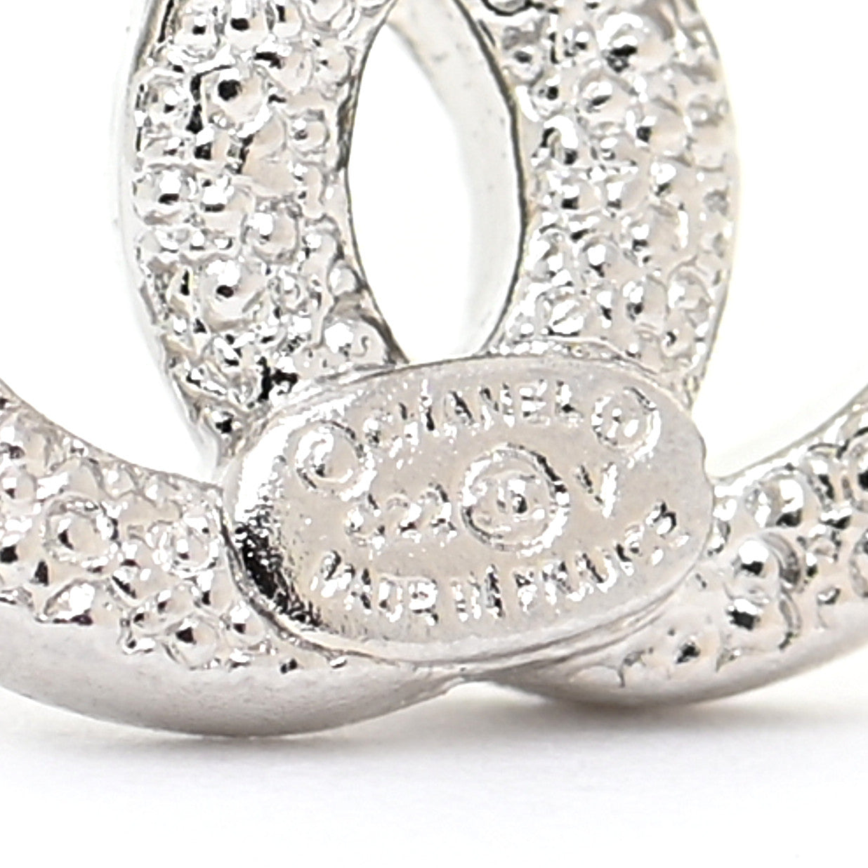 Crystal Timeless CC Earrings Silver