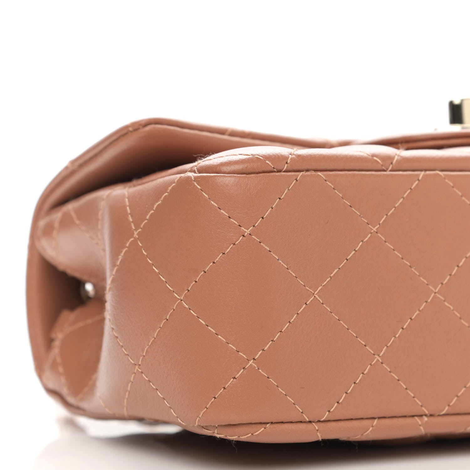 Chanel Lambskin Quilted Mini Rectangular Flap Brown 9 of 11