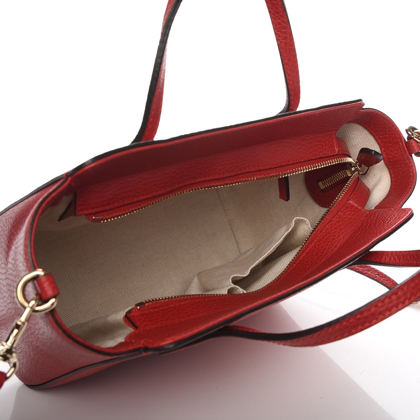Dollar Calfskin MIni Swing Top Handle Bag Tabasco
