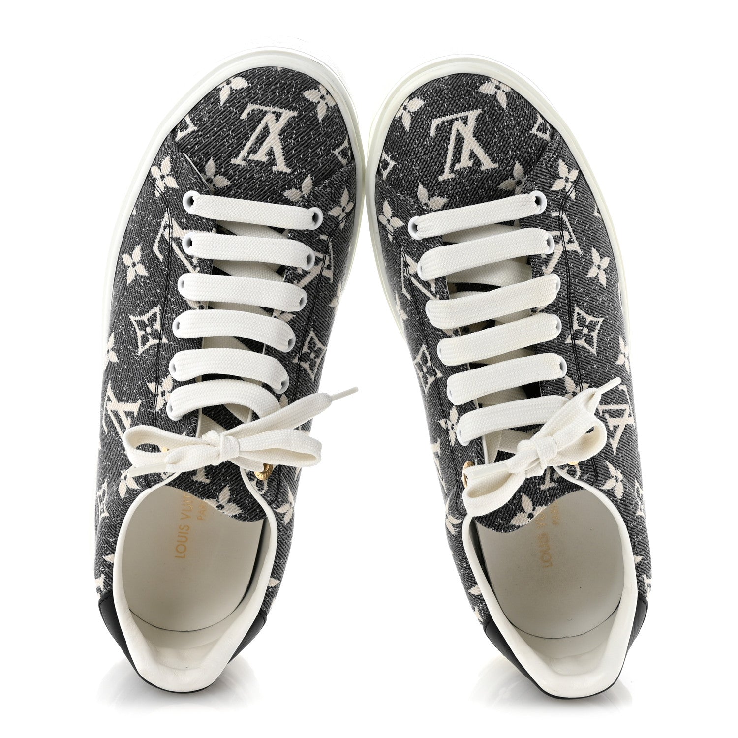 Louis Vuitton Denim Monogram Time Out Sneakers 39 2 of 12