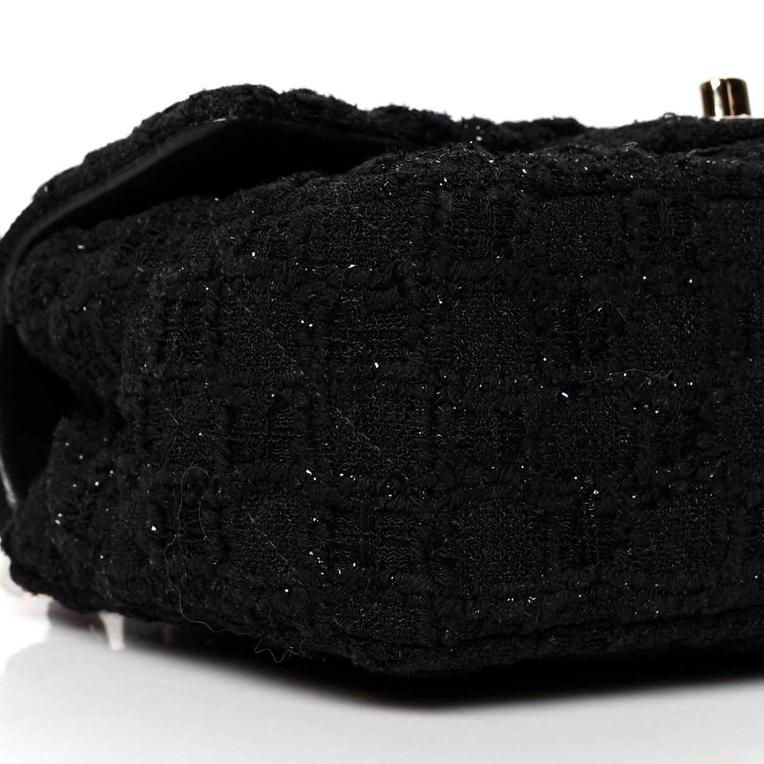 Chanel Tweed Quilted Mini Rectangular Flap Black 9 of 10