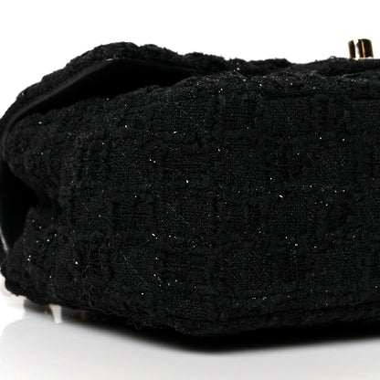 Chanel Tweed Quilted Mini Rectangular Flap Black 9 of 10