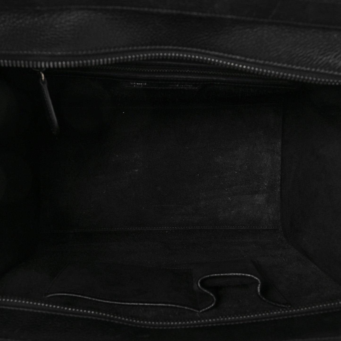 Drummed Calfskin Mini Luggage Black