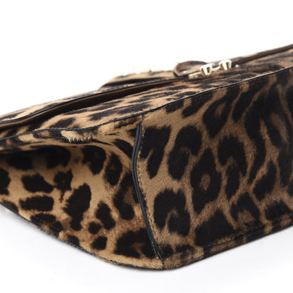 Valentino Garavani Calf Hair Leopard Print Large Glam Lock Rockstud Flap 6 of 10