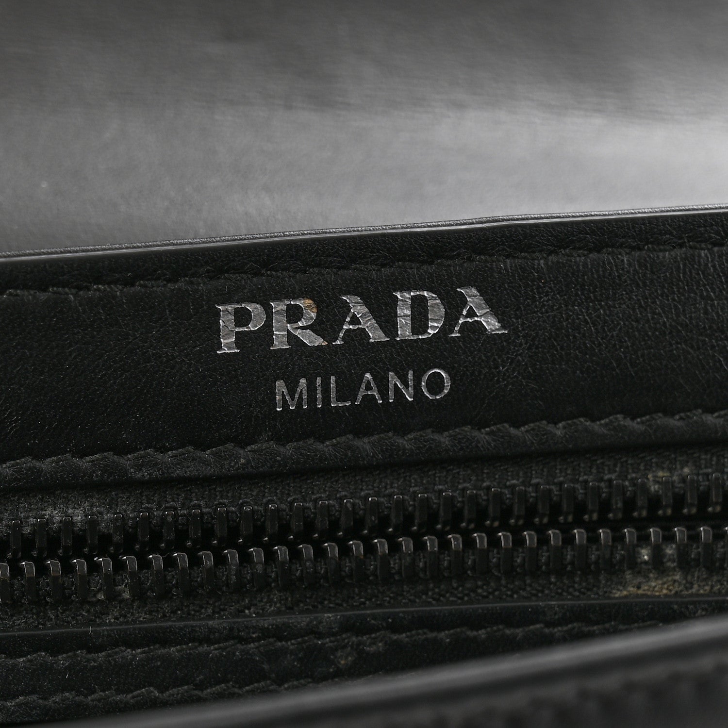 Prada Glace Calfskin Studded Crossbody White Black 6 of 13