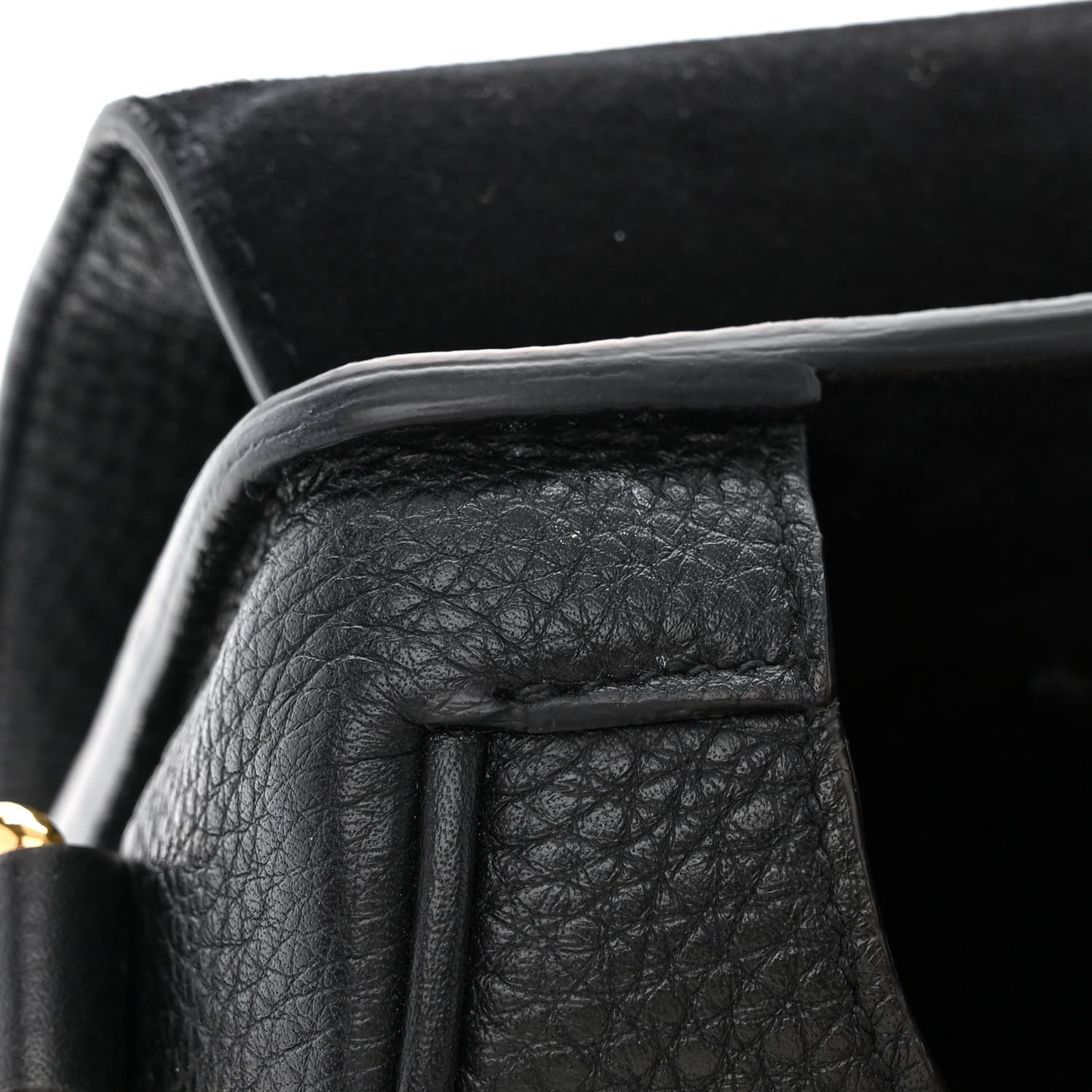 Grained Calfskin Medium Bobby Flap Navy Blue