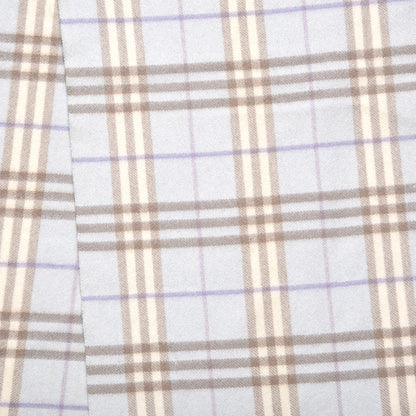 Burberry Cashmere House Check Fringe Scarf Light Blue 4 of 5