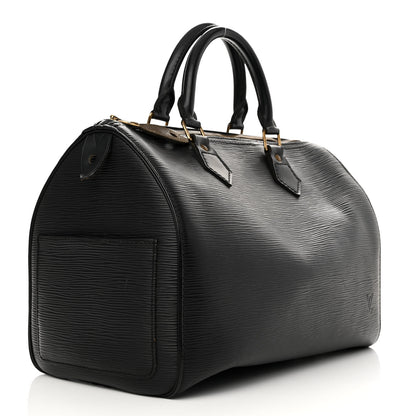 Louis Vuitton Epi Speedy 30 Black 3 of 17