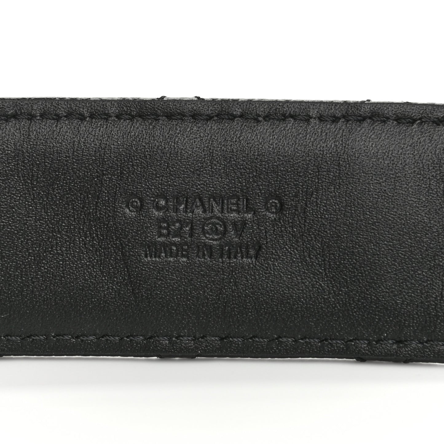 Caviar Quilted CC Chain Belt 85 34 Black