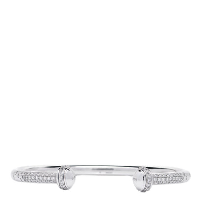 Piaget 18K White Gold Diamond Possession Open Bangle Bracelet 1 of 8