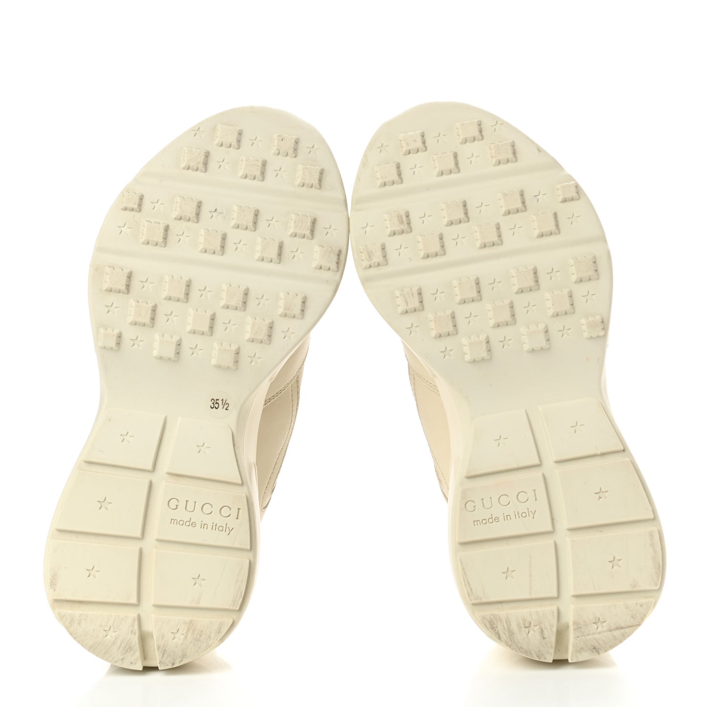 Calfskin Logo Womens Rhyton Sneakers 35.5 Ivory