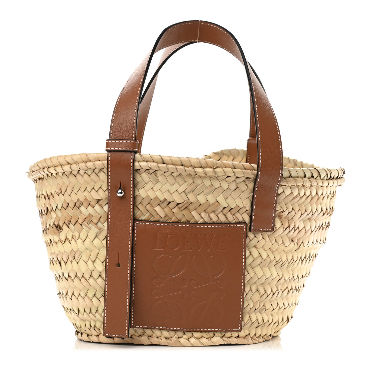 Raffia Small Basket Tote Bag Natural Tan