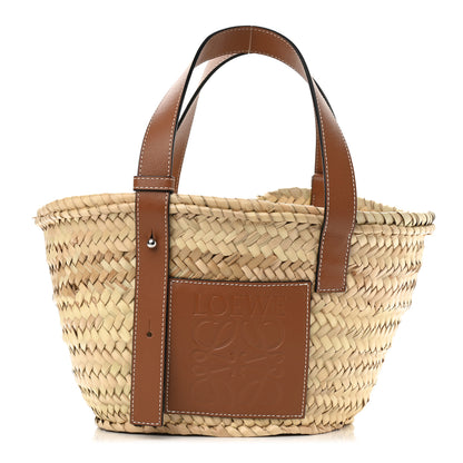 Loewe Raffia Small Basket Tote Bag Natural Tan 1 of 13