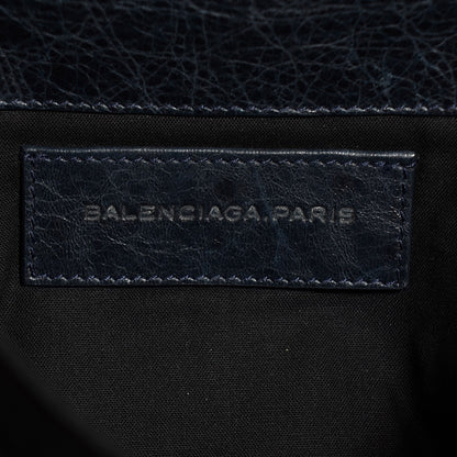 Balenciaga Agneau Giant 12 Gold Hardware Envelope Clutch Dark Night 6 of 9