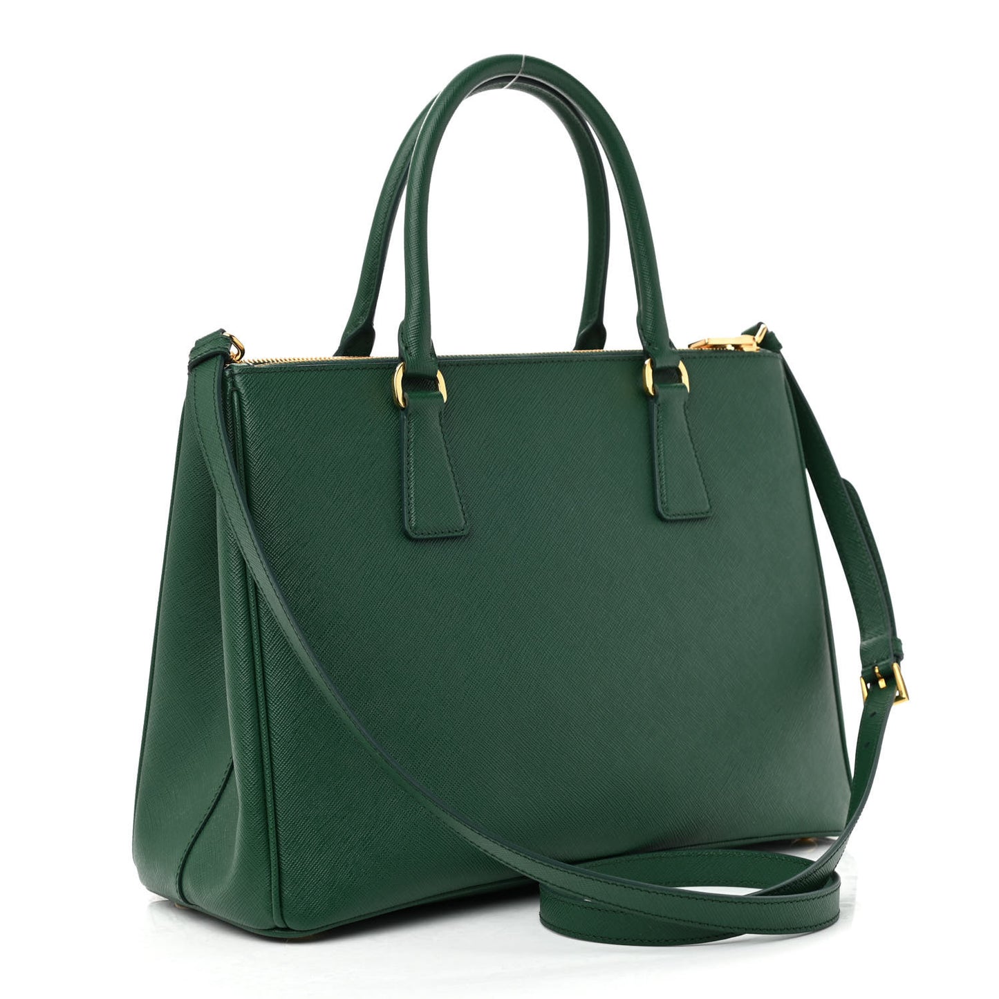 Saffiano Lux Large Galleria Double Zip Tote Biliardo