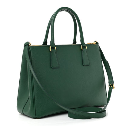 Prada Saffiano Lux Large Galleria Double Zip Tote Biliardo 2 of 7