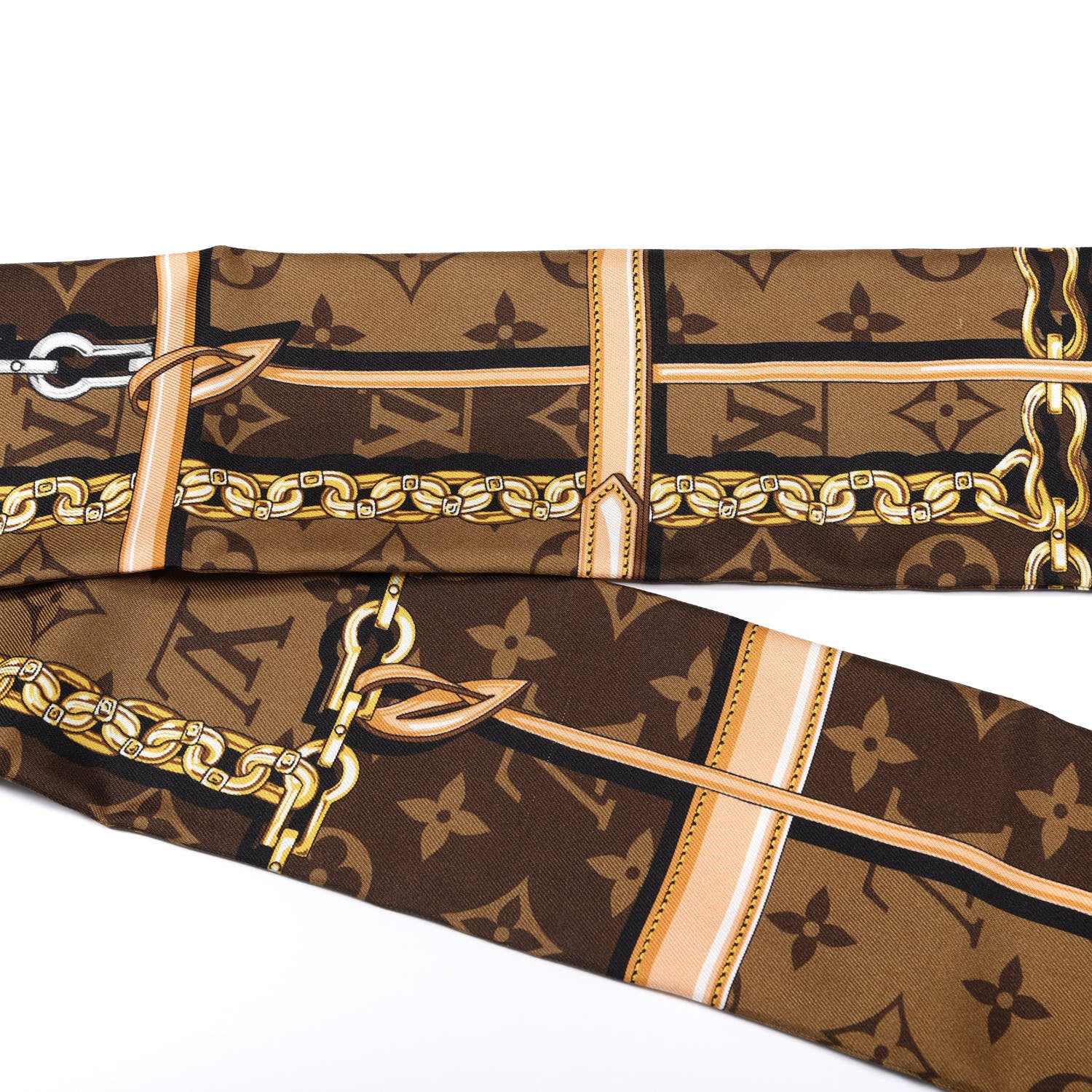 Louis Vuitton Silk Monogram Confidential Bandeau Brown 2 of 4