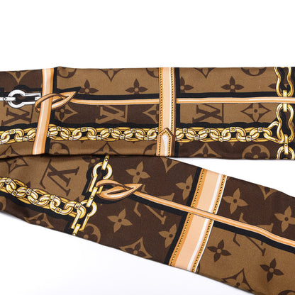 Louis Vuitton Silk Monogram Confidential Bandeau Brown 2 of 4